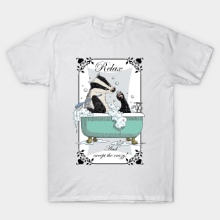 Relax Bathin' Badger T-Shirt